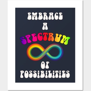 Autism Awareness Quote Embrace A Spectrum of Possibilities Posters and Art